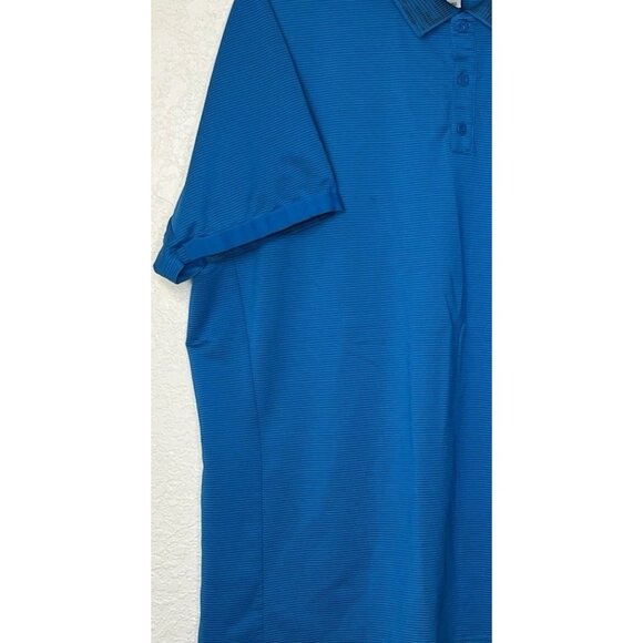 Adidas Prime blue Polo Shirt Ribbed Men’s Sz XL Aqua Blue - Picture 3 of 13